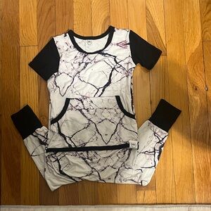 Marble Pattern Bamboo Kids Pajamas